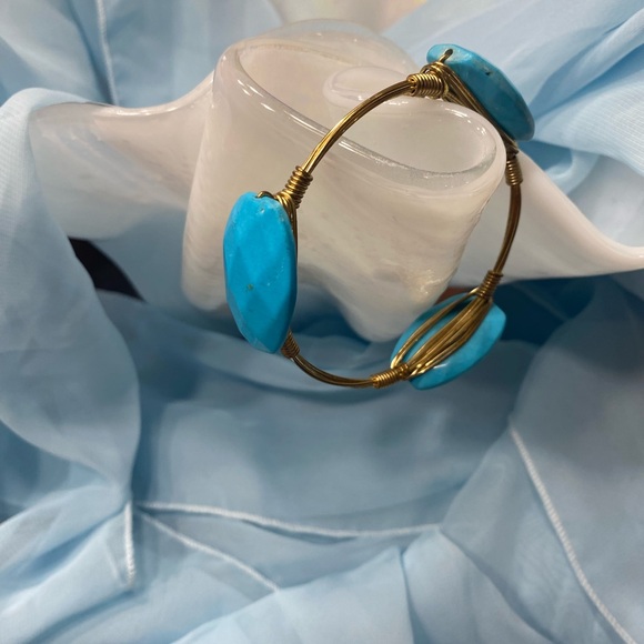 Blue Turquoise Bangle - Picture 2 of 3